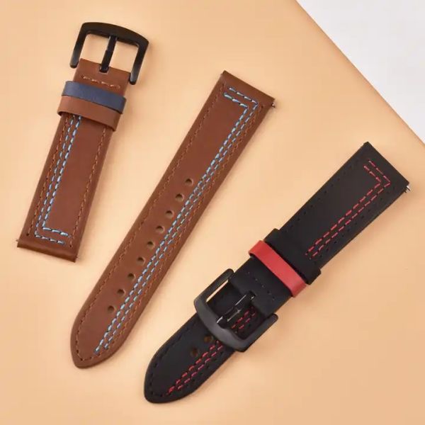 Waterproof Crazy Horse Men's Leather Watch Strap