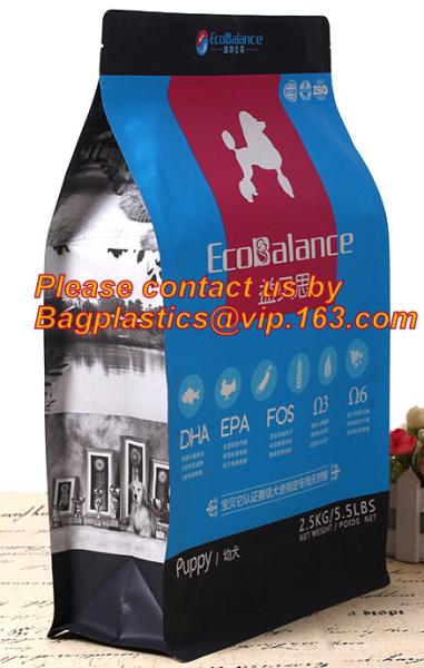 Pet Food Feed Packaging Bag Stand Up Pouch With Zipper Top, Food Pouch Pet Food Packaging Bag