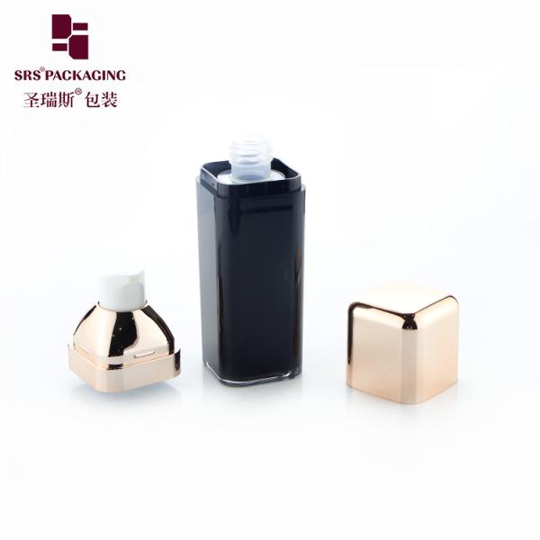 empty square shape acrylic double wall face cream airless lotion bottle