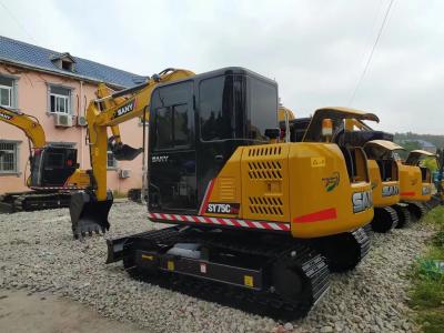 7280kg 4.4km/H Second Hand Excavator Excavator Sany Sy75c Pro Digging Height 7060mm