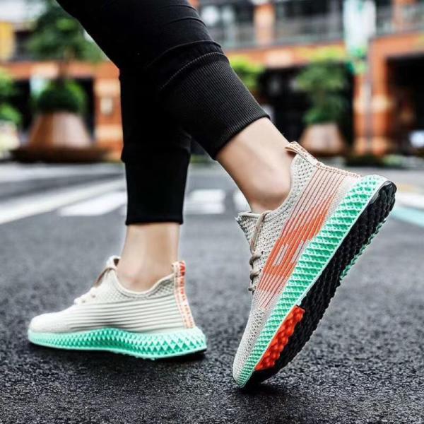 Men's Cool Flyknit Running Footwear Low Top Cushioning Multicolors