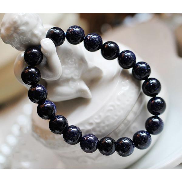 Blue sandstone natural crystal bracelet Wishing star stone lovers hand string bracelet