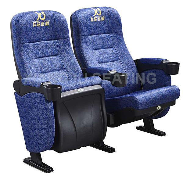Blue Fabric Folding VIP Cinema Seating , Plastic Theater Seats