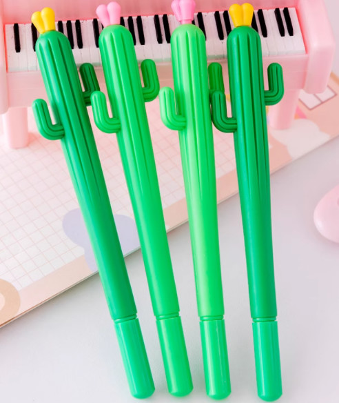 Cute Cactus Neutral Pen Learning Black Signature Pen Primary School Student Award Gift Creative Stationery