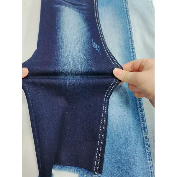Dual-Core Siro Yarn Cross Slub  85%Cotton Stretch Denim Fabric 12S For Jeans Or Coat