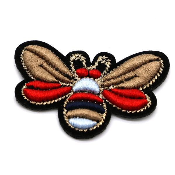 Golden Embroidery Patch Bee Bumblebee Wasp Insect 3D Gold Royal Fashion