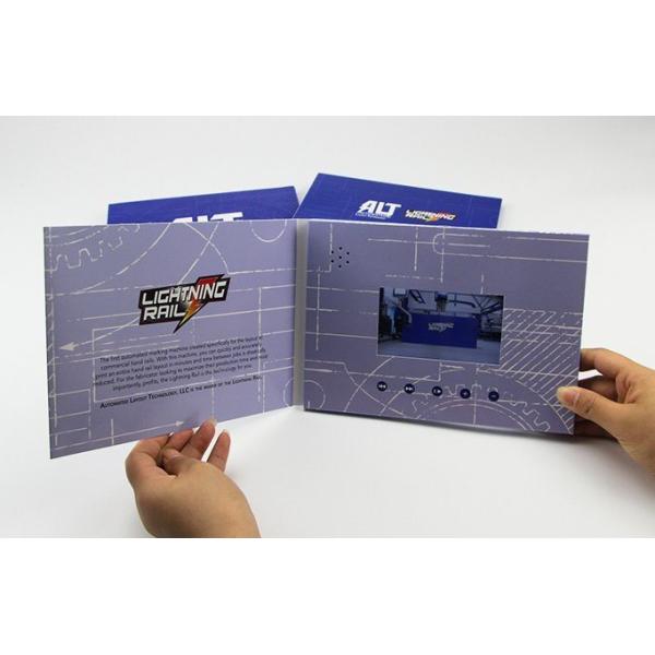 Full print 4.3 inch video flyer,quality lcd video mailer card,digital video catalogue brochure