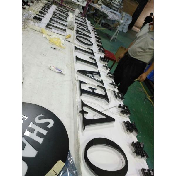 10000K Backlit Channel Letter Signs 25.4mm Depth For Business