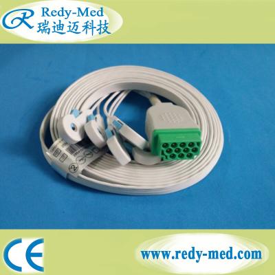 A ligação compatível de GE 11 Pin Disposable ECG prende o tipo instantâneo para o monitor paciente