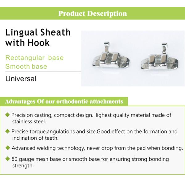 Класс I Стоматологическая область BIOM Медицинская языковая оболочка Ортодонтия с левым крюком