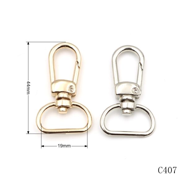 Gold Nickel 19mm Small Snap Hook For Bag Durable Bag Accessory Hook