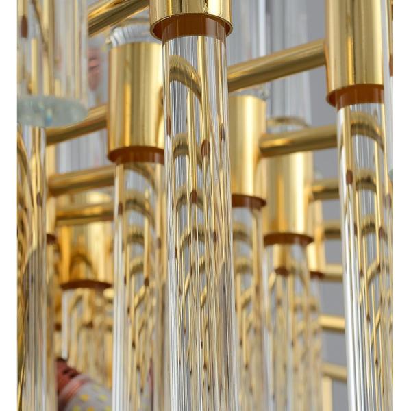 Светодиод K9 Кристаллический входный люстра E14 6500K Роскошные потолочные фонари Золотой кристалл