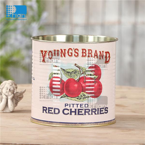 Custom Printed Food Tin Cans Shrink Film Packaging Food Safe Tin