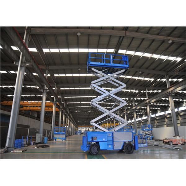 High Stability Diesel Rough Terrain Scissor Lift Generous Platform Workplace