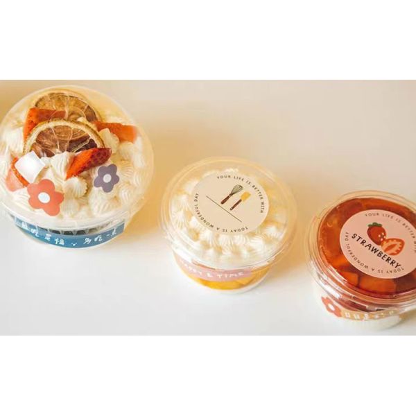 Small Plastic PP Disposable Mango jelly dessert cups For Pudding Ice Cream