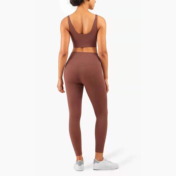220gsm Buttery Soft Squatproof Interlock Yoga Activewear Sets Workout Sports Bra And Legging Manufacturer