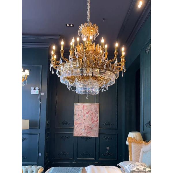 Европейские суды Luxury Crystal Candle Chandelier Ослепительное освещение