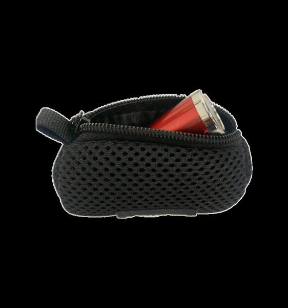 factory customize sandwich fabric   net bag soft  small mesh pouch portable storage pocket for power bank