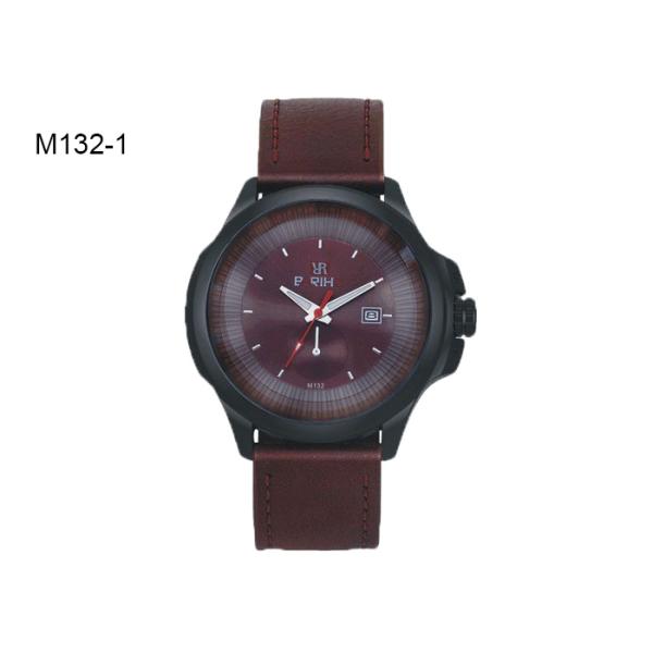 BARIHO Men's Quartz Watch With Gift Box Leather Band Jewelry Watch M132
