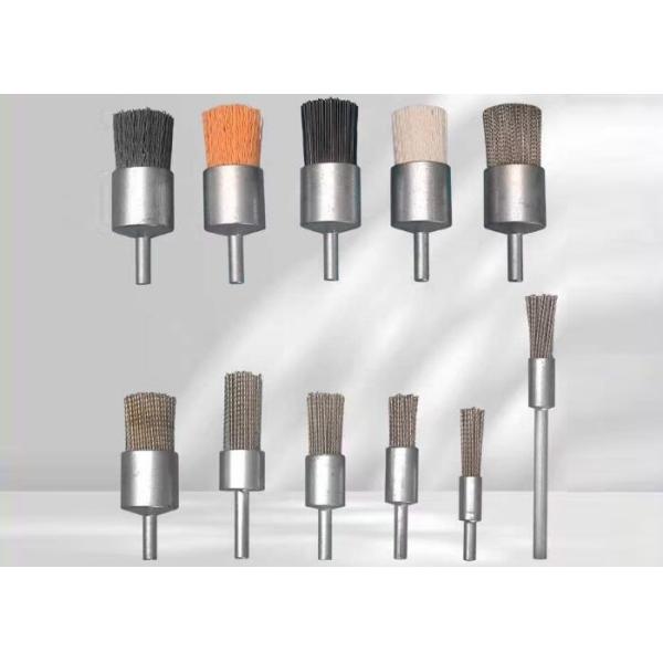 25mm Solid Shank Brass Coated Steel Wire End Brush for Cleaning and Polishing