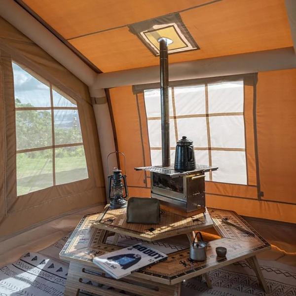 Tente gonflable extérieure personnalisée Tente de camping gonflable à deux chambres