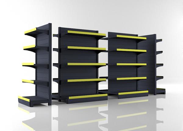 Matt Gray Convenience Store Shelving With Middle Back Panel 1200x980x1800mm
