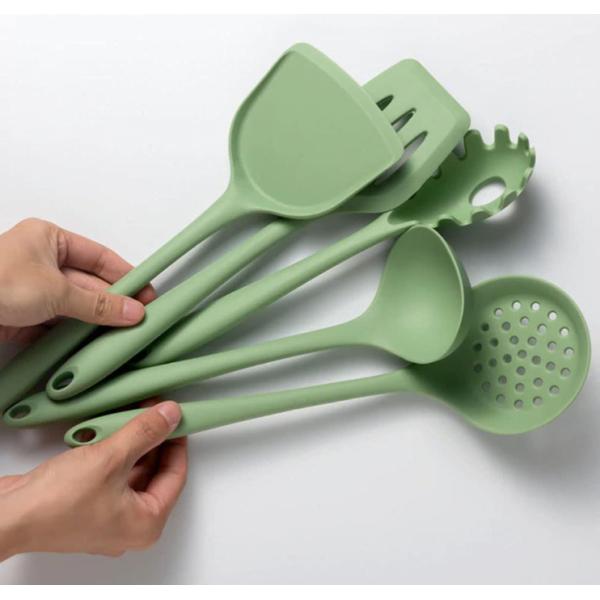 11pcs Silicone Kitchen Utensil Sets , Red Silicone Cooking Utensils ODM Available