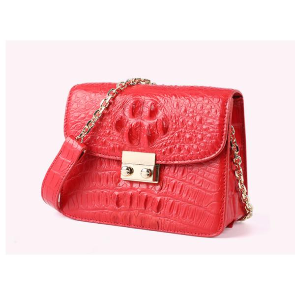 Dongguan manufacturer direct selling new crocodile leather women's bag one shoulder slung chain handbag