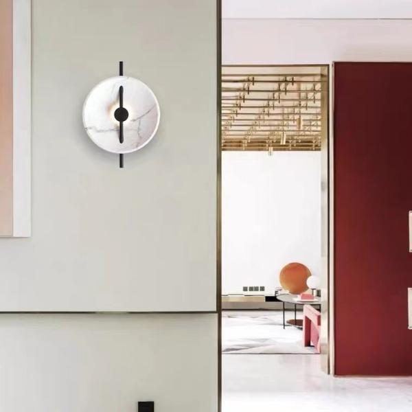 New Design Bedside Decorative Marble Black Bedroom Indoor Wall Mounted Sconce Lamp