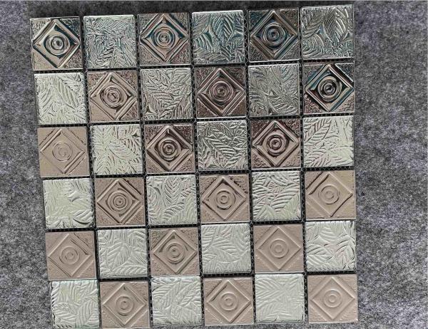 300x300mm Metal Glazed Glass Mosaic Tile for Swimming Pools