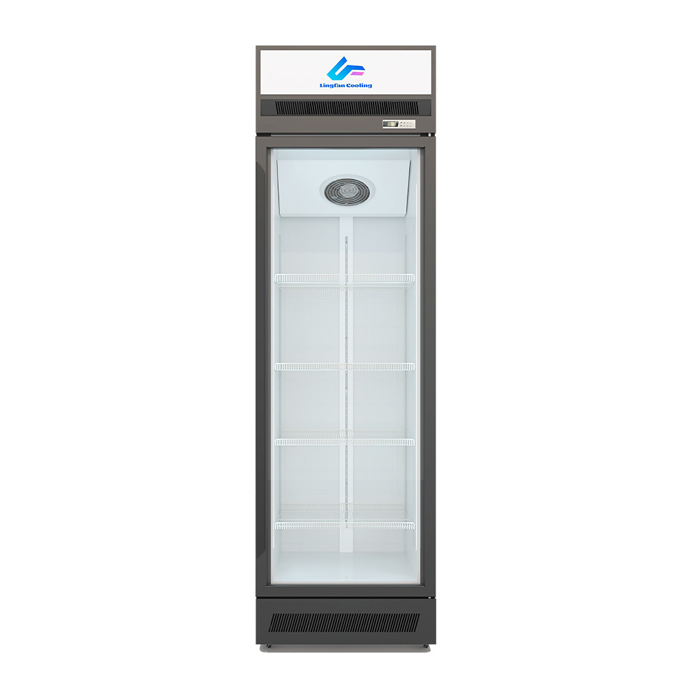 Commercial Display Refrigerator with Air Cooling and R290a Refrigerant Featuring Swing Glass Door