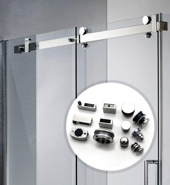 Hand Shower Back Jets Top Shower PSS Finish Sliding Door Hardware Set for Shower Room