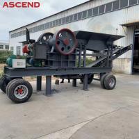 Broyeur de mâchoire mobile de barytine de Cacite de dolomite de quatre roues pour la carrière Mini Sand Making Machine