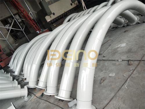 Alumina Ceramic Lined Steel Pipe Elbows Wear Resistant Customized Size