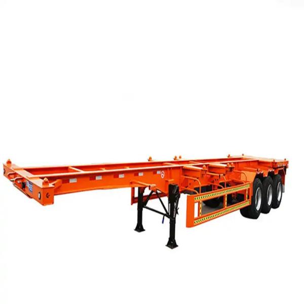 Self-dumping Container Carrier Skeleton Semi-Trailer Steel Container Chassis Trailer