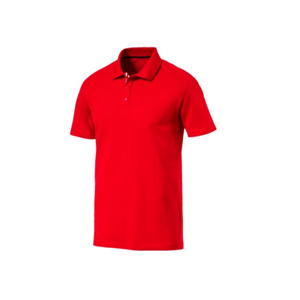 Short Sleeve Cotton Knit Company Logo Polo Shirts At Right Chest And Left Chest