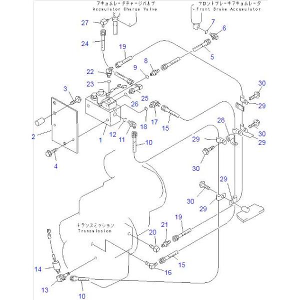 419-43-27911 419-43-27912 Valve Assy Komatsu Wheel Excavator Spare Parts
