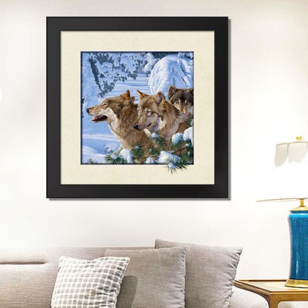 Stock 5D pictures with Frame 3D Lenticular Pictures Popular Wolf Image