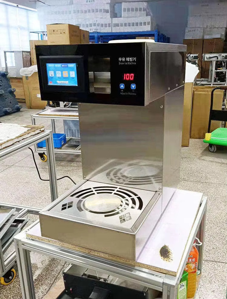 Commercial Snowflake Flake Cream Crusher Maker Ice Shaver Bingsu Making Machine