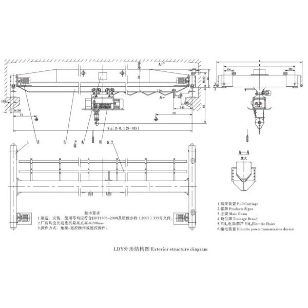 YLD metallurgical casting crane, 5T ladle melting truck, steel casting plant crane, liquid steel lifting crane and singl