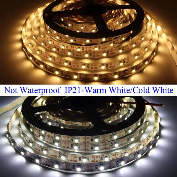 IP65 à prova d'água 5V 120 leds 8mm 3000K Electroplate Branco Quente SMD2835 Led Strip Light