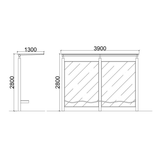 5Hours Laminated Glass 4mm glass Solar Bus Shelter