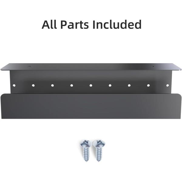 Under Desk Cable Management Tray 16.5 Sturdy Metal Power Strip Holder, Standing Desk Cable Tray Organizer for Cords