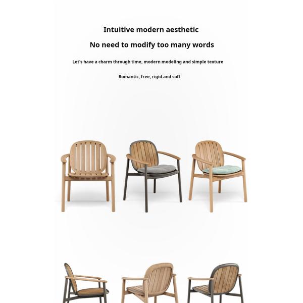 Pastoral Teak Outdoor Dining Sets Table And Chairs For Coffee Time