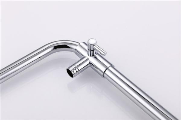 Fully Electroplated Wall Mount Shower Faucet Round Hot Cold Water Thermostatic Mixer