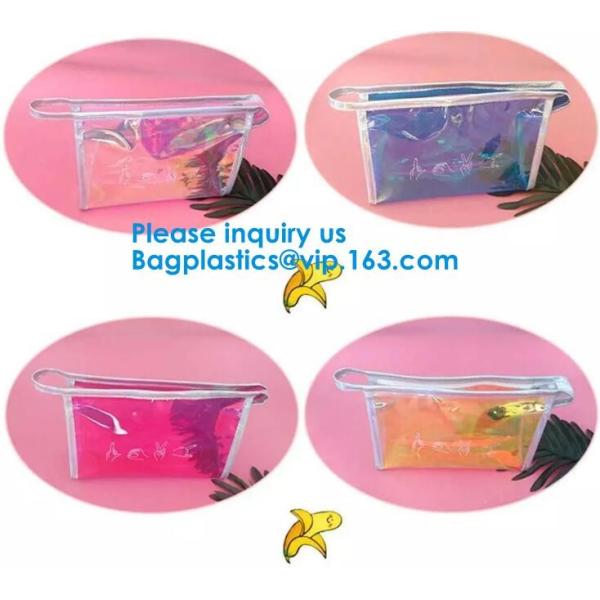 Customize New Fashion Hologram Cosmetic PVC Bag Holographic Makeup Bag Ladies Makeup Bag