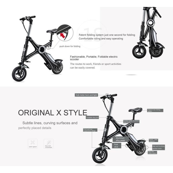 Light Weight Foldable Electric Bicycle with Seat , Electric Bike Kit Lithium Battery