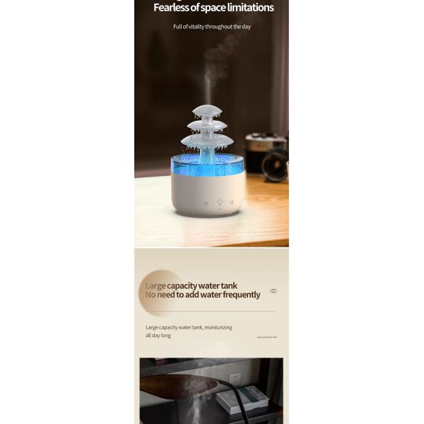 Glow In The Dark Raindrop Cloud Ultrasonic Humidifier With Color Changing LED Light
