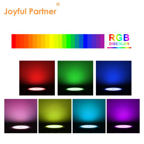 IP68 防水 RGB/RGBW 変色池 樹脂で満たされた水泳池のフラットライト 水中の光