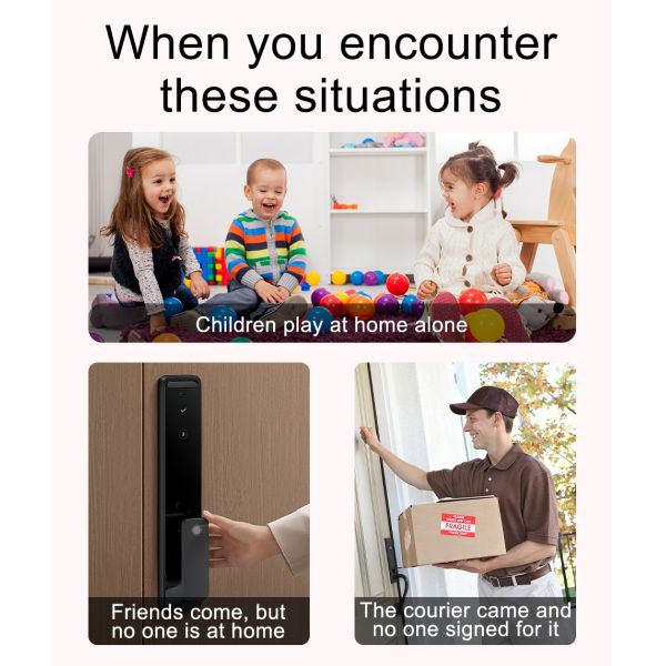 Wireless Anti Hack Smart Home Security Package Video Doorbell Intercom System 4.3 Inch IPS Screen 1080P